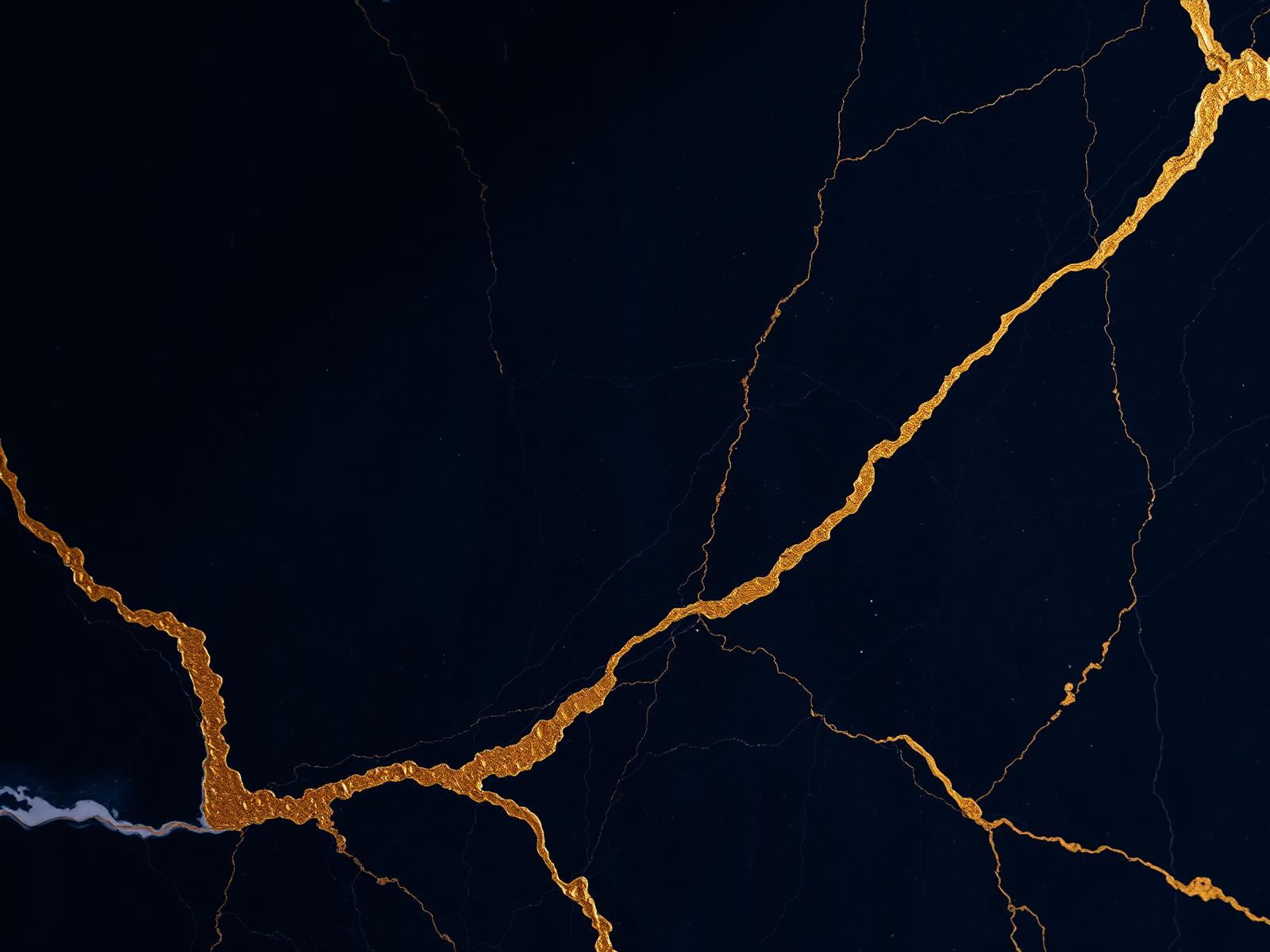 Navy marble with gold veining